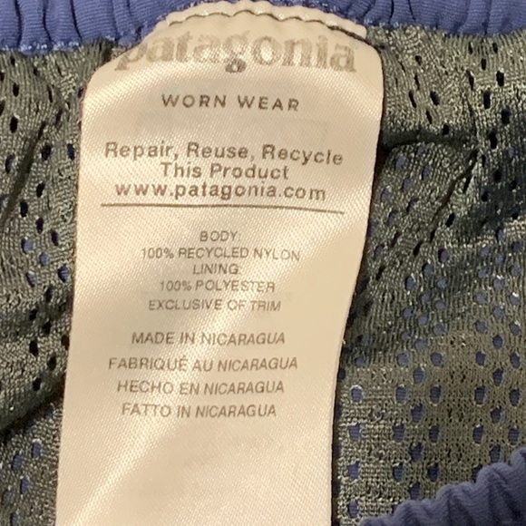 Patagonia Baggies 7” Dark Blue Casual Mesh Lined Shorts - Picture 5 of 6